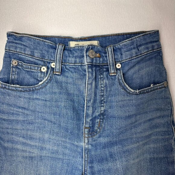 Madewell Slim Wide-Leg Cropped Women's Size 23 Light/Med Wash - Picture 3 of 11